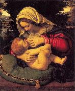 Andrea Solario Madonna of the Green Cushion oil painting on canvas